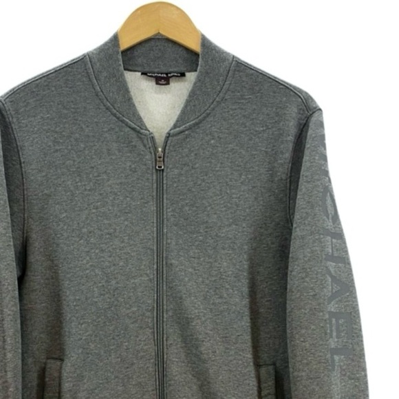 Michael Kors Men's Full Zip Up Sweatshirt Grey Size Medium Very Good Condition - Picture 2 of 11
